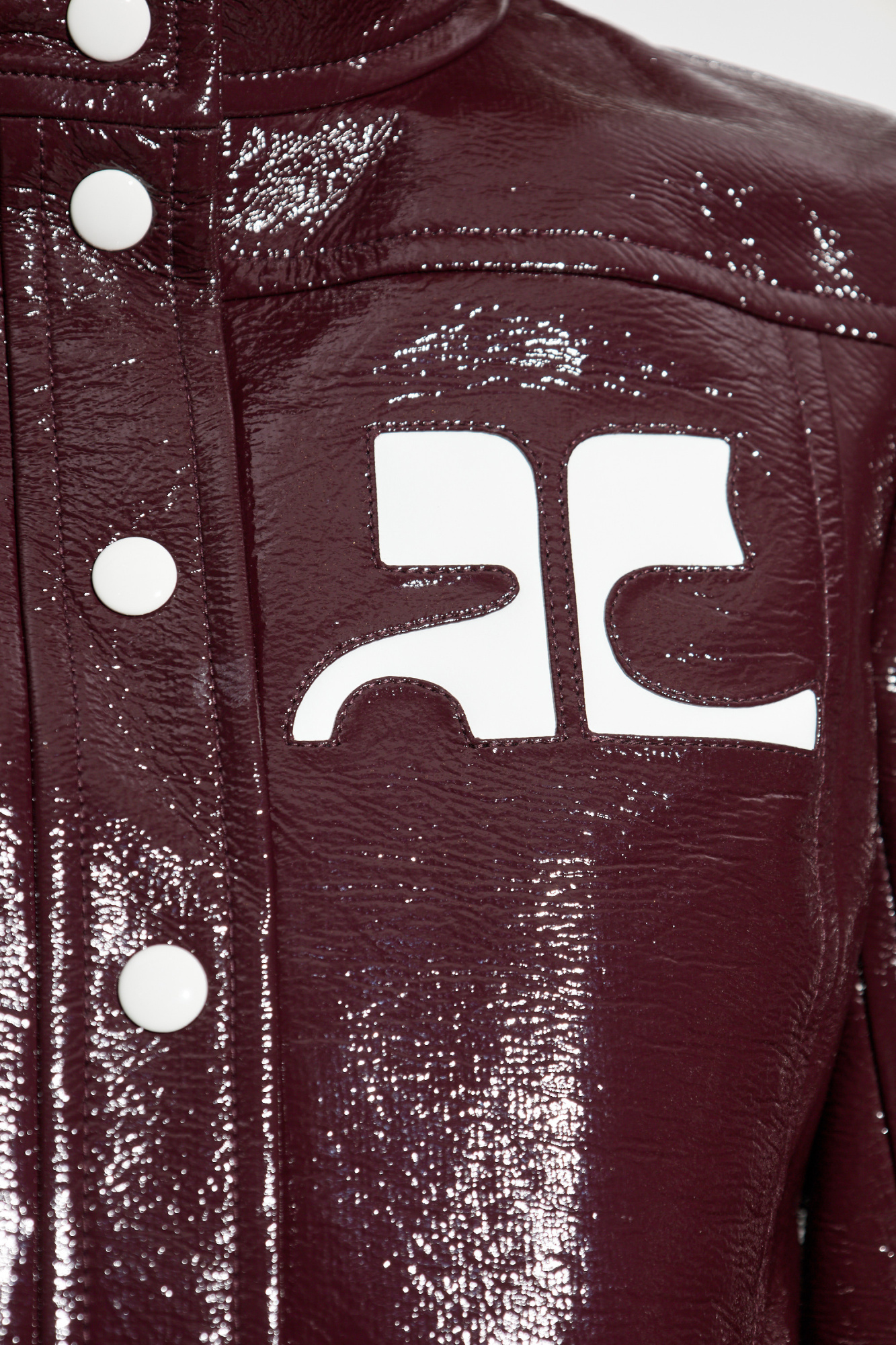 ジャケット COURREGES BURGUNDY COTTON CASUAL JACKET Jacket Courrèges Burgundy size 8 UK in Cotton - 52501168